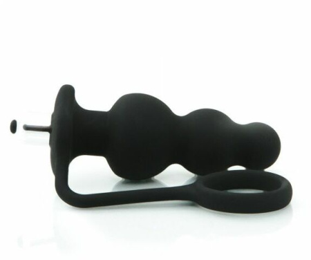 Анальная плаг с вибрацией Black Silicone || 