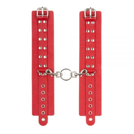 Наручники Leather Rastraints Hand Cuffs, Red || 