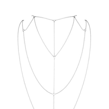 Цепочка для спины Bijoux Indiscrets Magnifique Back and Cleavage Chain - Silver, украшение для тела || 