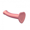 Насадка для страпона Strap-On-Me Mono Density Dildo Rose M, диам. 3,3см, однослойный силикон, гибкий || 