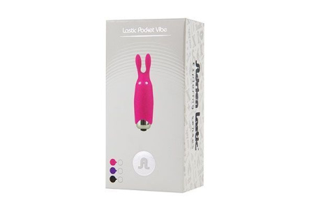 Вибропуля Adrien Lastic Pocket Vibe Rabbit Black со стимулирующими ушками || 