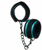 F61300 Наручники тканевые бирюзовые Luxury Fetish CUFFS || 
