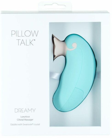 Роскошный вакуумный клиторальный стимулятор Pillow Talk - Dreamy Teal с кристаллом Swarovski || 