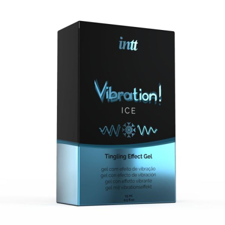 Жидкий вибратор Intt Vibration Ice (15 мл), густой гель, очень необычный, действует до 30 минут || 