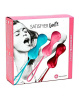 Вагинальные шарики Satisfyer Power Balls (3 пары), диаметр 3,4см, вес 60-76-92гр, с шариком внутри || 