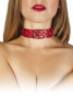 Ошейник Leather Restraints Collar, Red || 