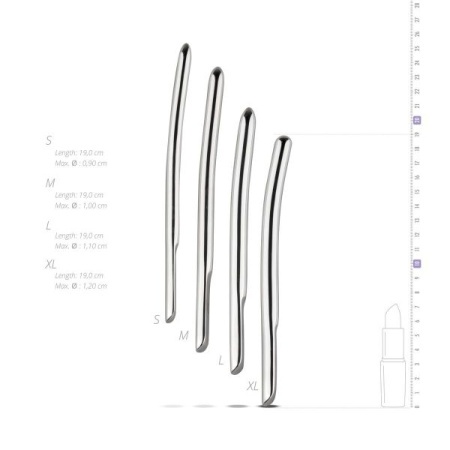 Набор уретральных стимуляторов Sinner Gear Unbendable - Single Ended 4 шт, диаметры 9,10,11,12 мм || 
