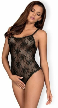 Боди Obsessive Behindy crotchless teddy black L/XL