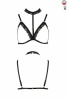 Бюстгальтер-стрепы с чокером SHELLY BRA black XXL/XXXL - Passion Exclusive