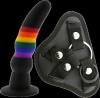 Страпон женский радужный COLOURFUL LOVE STRAP ON SOLID DILDO