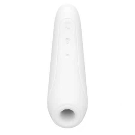 Вакуумный клиторальный стимулятор Satisfyer Curvy 1+ White с управлением через интернет || 
