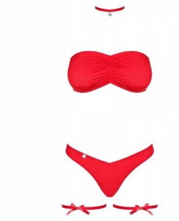 Комплект новогодний Obsessive Kissmas set Red® S/M || 