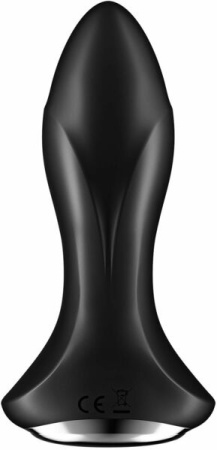 Анальная смарт вибропробка с жемчужным массажем Satisfyer Rotator Plug 1+ Black || 