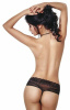 Трусики с разрезом Easy to love черные кружево LeFrivole, L/XL, 46-48 || 