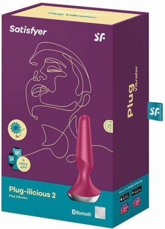 Анальная смарт-вибропробка Satisfyer Plug-ilicious 2 Berry || 