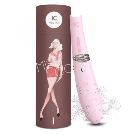 Вакуумный стимулятор с вибрацией KisToy Miss CC Pink, можно использовать как вибратор, диаметр 36мм || 