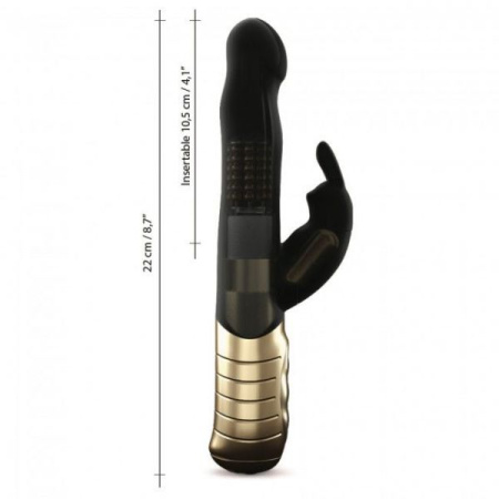 Вибратор-кролик Dorcel Baby Rabbit Gold 2.0 с жемчужным массажем и вращающейся головкой || 