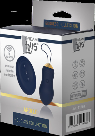 DT21803 Виброяйцо с дистанционным управлением Dream Toys GODDESS COLLECTION APOLLO || 