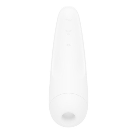 Вакуумный клиторальный стимулятор Satisfyer Curvy 2+ White с управлением через интернет || 