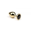 Анальная пробка,Gold Black Diamond, S