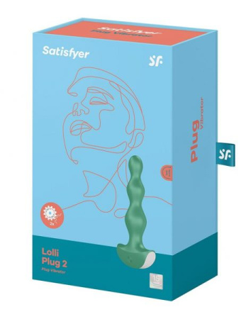 Анальный стимулятор-бусины с двумя моторами Satisfyer Lolli-Plug 2 (green) || 