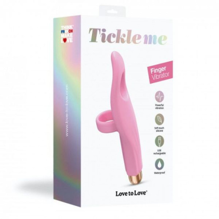 Вибратор на палец Love To Love Tickle me - BABY PINK перезаряжаемый, 3 варианта использования || 