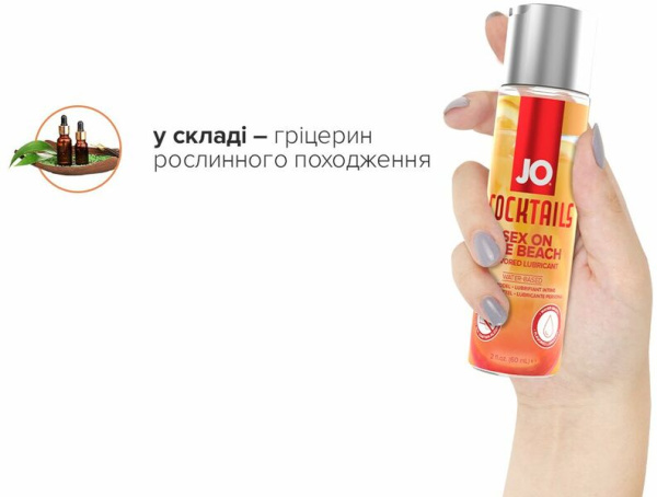 Лубрикант на водной основе System JO Cocktails - Sex on the Beach без сахара (60 мл)