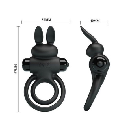 Эрекционное виброкольцо Vibrant penis ring III, Black || 