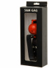 F61429 Кляп из экокожи Loveshop Latex BREATHABLE BALL GAG BLACK/RED || 