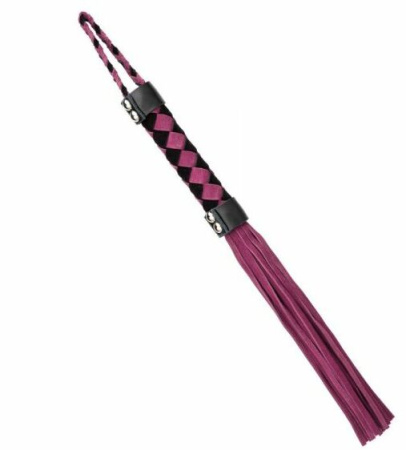 F61418 Плетка из замши ромб FLOGGER BLACK/PINK || 