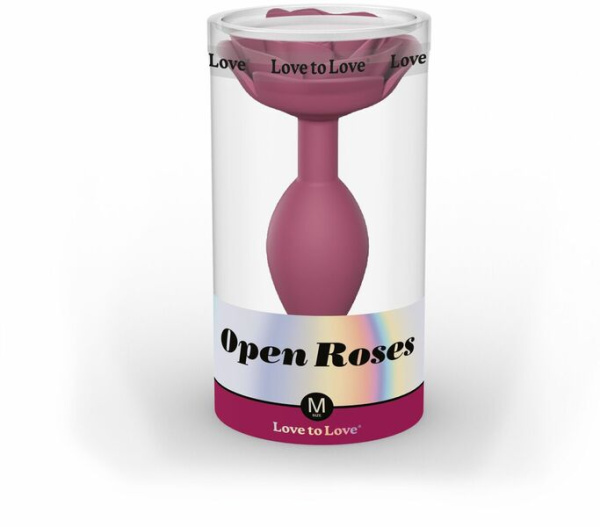 Силиконовая анальная пробка Love To Love OPEN ROSES M SIZE - PLUM STAR