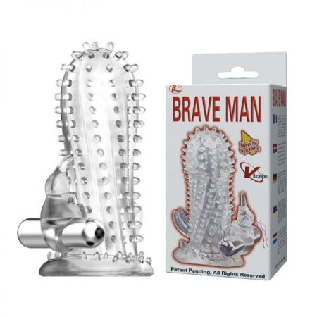 Насадка-презерватив с вибрацией Brave Man || 