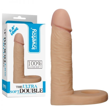 Анальная насадка 5.8" The Ultra Soft Double, Flesh || 