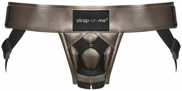 Трусы для страпона Strap-On-Me Leatherette HARNESS CURIOUS (мятая упаковка)