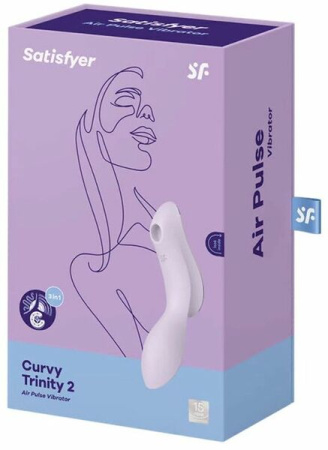 Вакуумный стимулятор с вибрацией Satisfyer Curvy Trinity 2 Violet || 