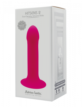 Дилдо с присоской Adrien Lastic Hitsens 2 Pink, отлично для страпона, макс диаметр 4см, длина 16,7см || 