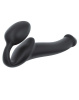 Безремневой страпон Strap-On-Me Black M, полностью регулируемый, диаметр 3,3см || 