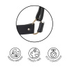 Пара браслетов на запястье и палец Bijoux Indiscrets MAZE Hand Bracelet Harness Black, экокожа || 