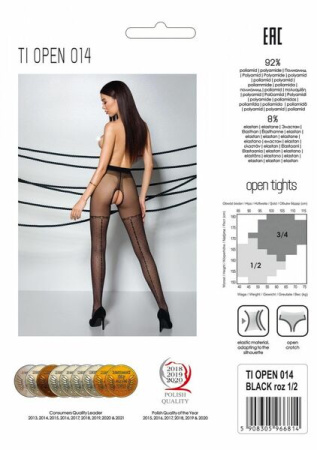 Колготки с открытым доступом Passion TIOPEN 014 black 1/2 (20 den), имитация чулок || 