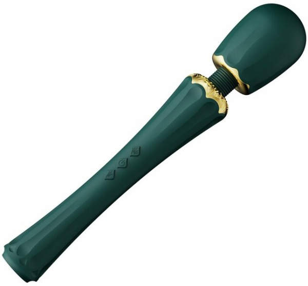 Вибратор микрофон с насадками Zalo Kyro Wand Turquoise Green