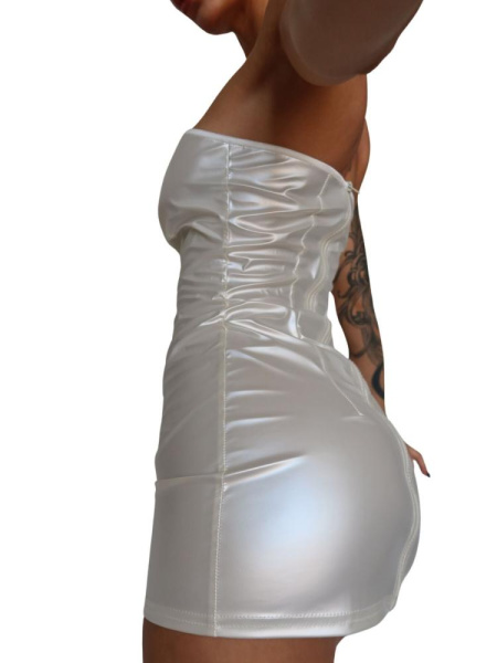 Белое виниловое платье D&A