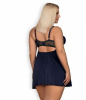 Cорочка Obsessive Drimera babydoll & thong blue XXL || 