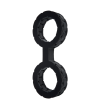 Наручники из силикона Doc Johnson The Cuffs Small - Black, хорошо тянутся, для рук и для ног
