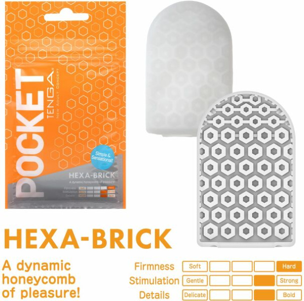 Мастурбатор TENGA Pocket Hexa-Brick