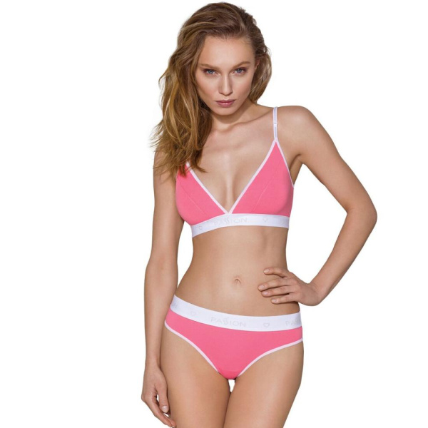 Розовые спортивные трусики-стринги Passion PS007