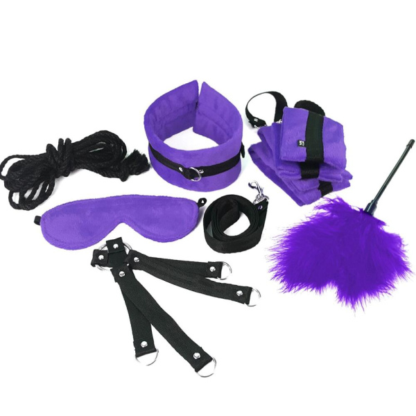 БДСМ-набор Art of Sex – Soft Touch BDSM Set, фиолетовый, 9 предметов