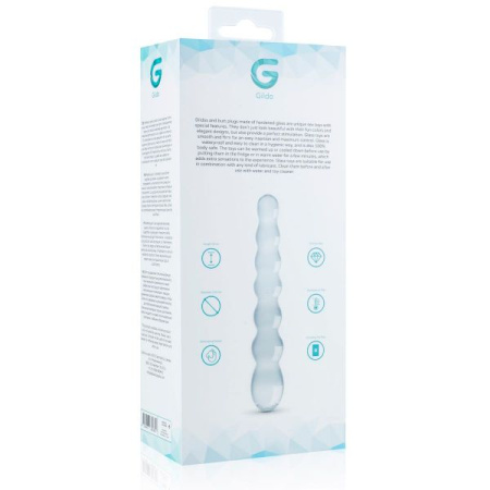Стеклянный дилдо в виде бусин Gildo Glass Dildo No. 19 || 
