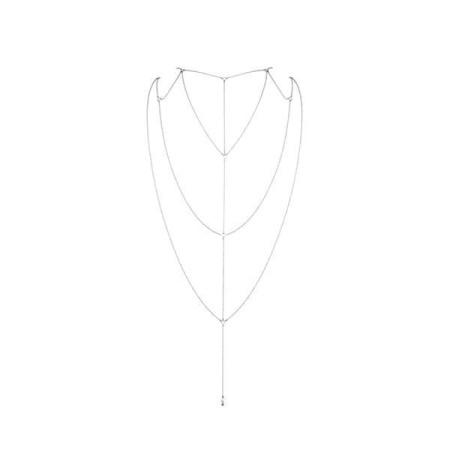 Цепочка для спины Bijoux Indiscrets Magnifique Back and Cleavage Chain - Silver, украшение для тела