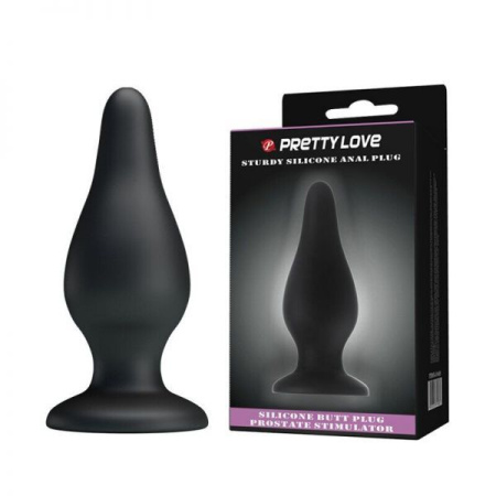 Анальный стимулятор Sturdy Silicone Anal Plug, Black || 