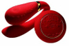 Вибромассажер для пар с функцией управления со смартфона ZALO Fanfan Set, Bright Red || 